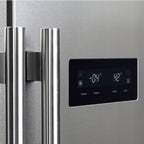 Forno Salerno 33" Built-in Side-by-Side Stainless Steel Refrigerator, 15.6 cu.ft., Fast Cool