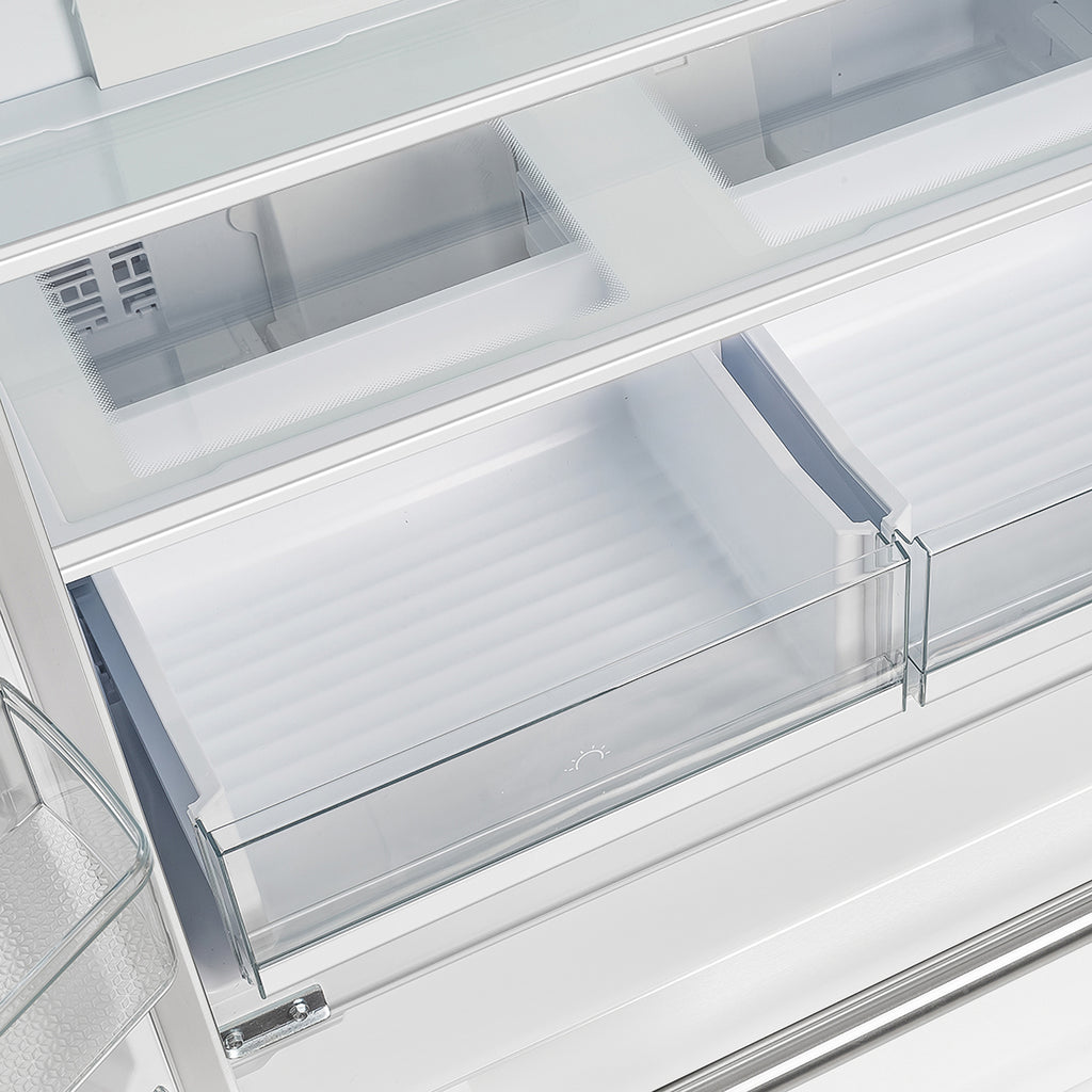 Forno Espresso Moena 36" French Door Refrigerator in White, 19.2 cu.ft with Ice Maker