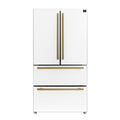 Forno Espresso Moena 36" French Door Refrigerator in White, 19.2 cu.ft with Ice Maker