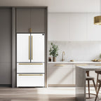 Forno Espresso Moena 36" French Door Refrigerator in White, 19.2 cu.ft with Ice Maker