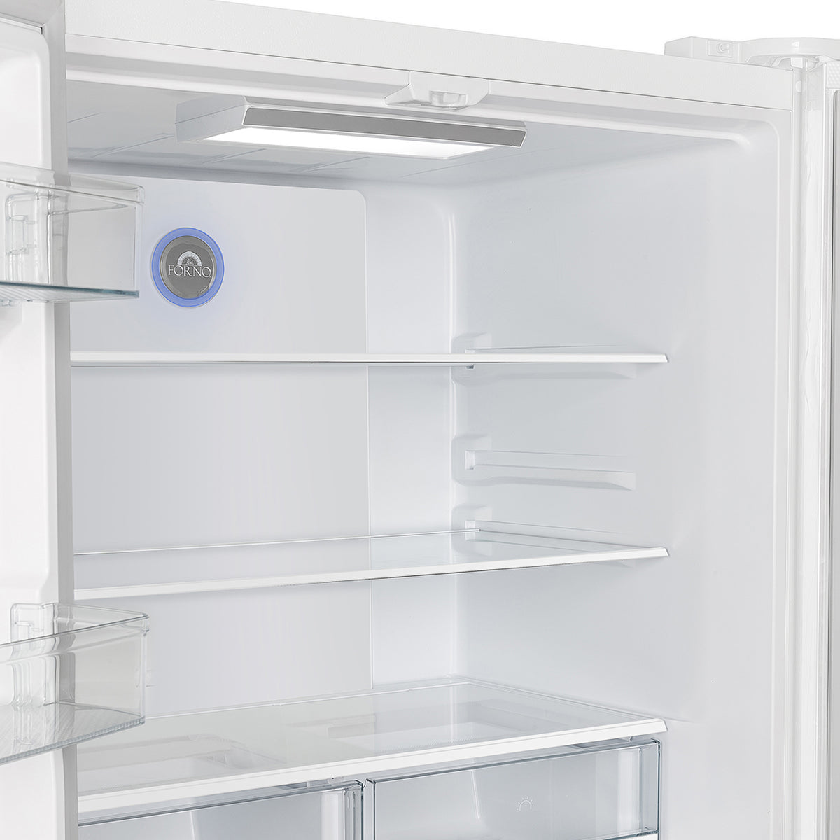 Forno Espresso Moena 36" French Door Refrigerator in White, 19.2 cu.ft with Ice Maker