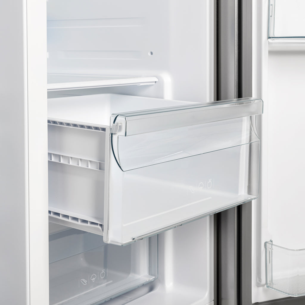 Forno Salerno 36" Side-by-Side 20 cu.ft. Freestanding Refrigerator in Stainless Steel with Ice & Water Door Dispenser