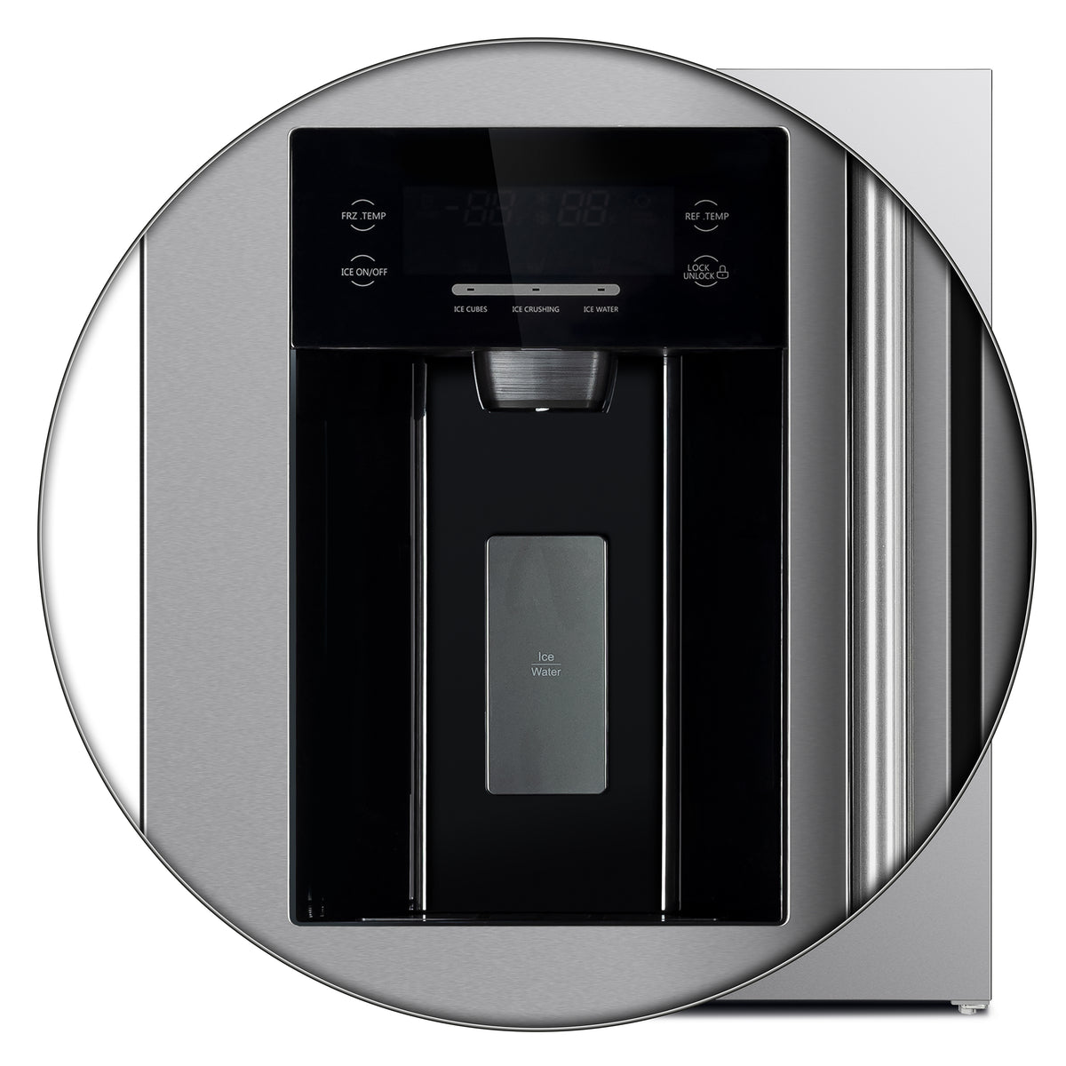 Forno Salerno 36" Side-by-Side 20 cu.ft. Freestanding Refrigerator in Stainless Steel with Ice & Water Door Dispenser