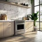 Forno Paolo 30" Freestanding Electric Range with True European Convection in Smudge Resistant Stainless-Steel