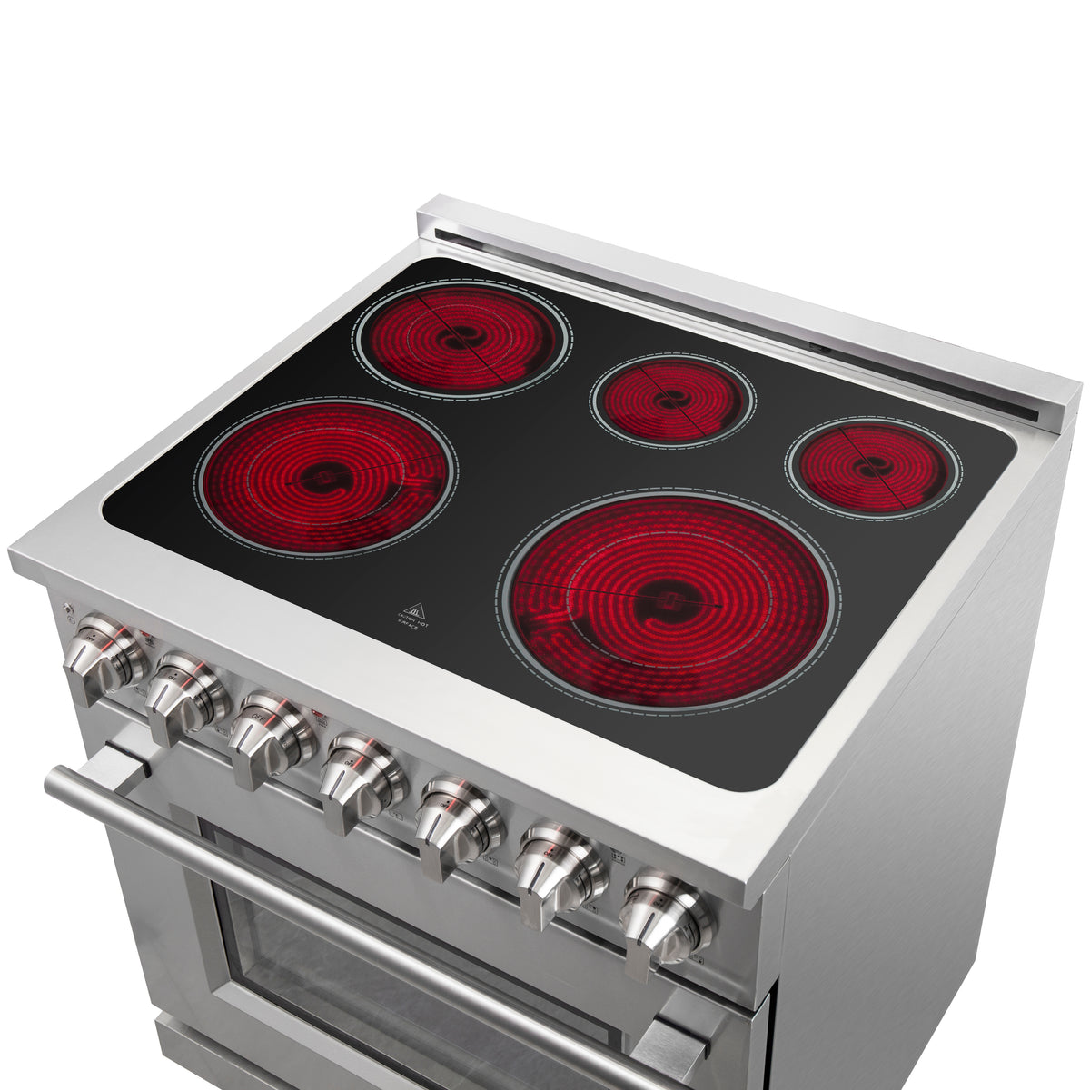Forno Massimo 30" Freestanding Electric Range Stainless Steel, 5 Elements 9,500W