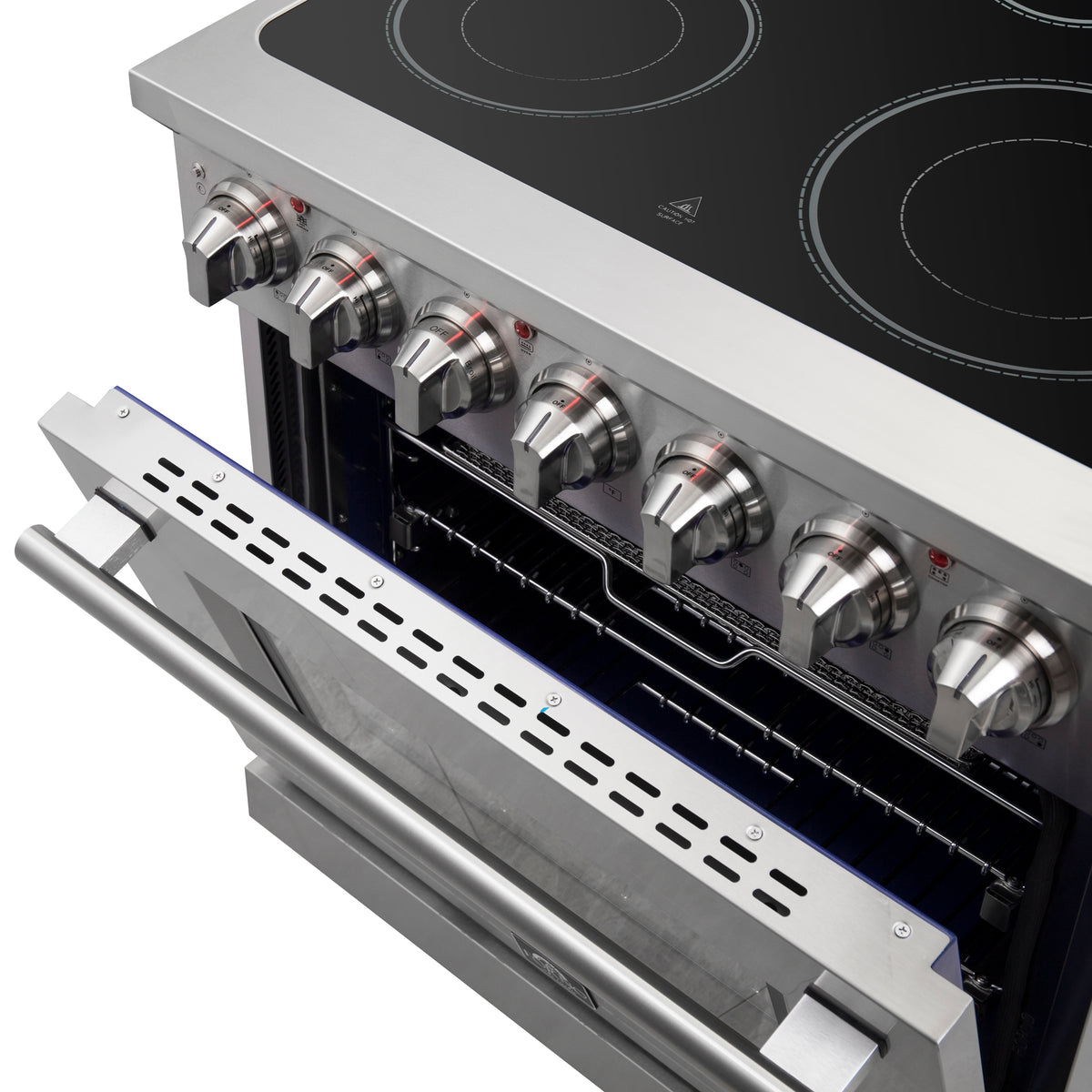 Forno Massimo 30" Freestanding Electric Range Stainless Steel, 5 Elements 9,500W
