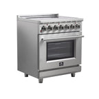 Forno Massimo 30" Freestanding Electric Range Stainless Steel, 5 Elements 9,500W