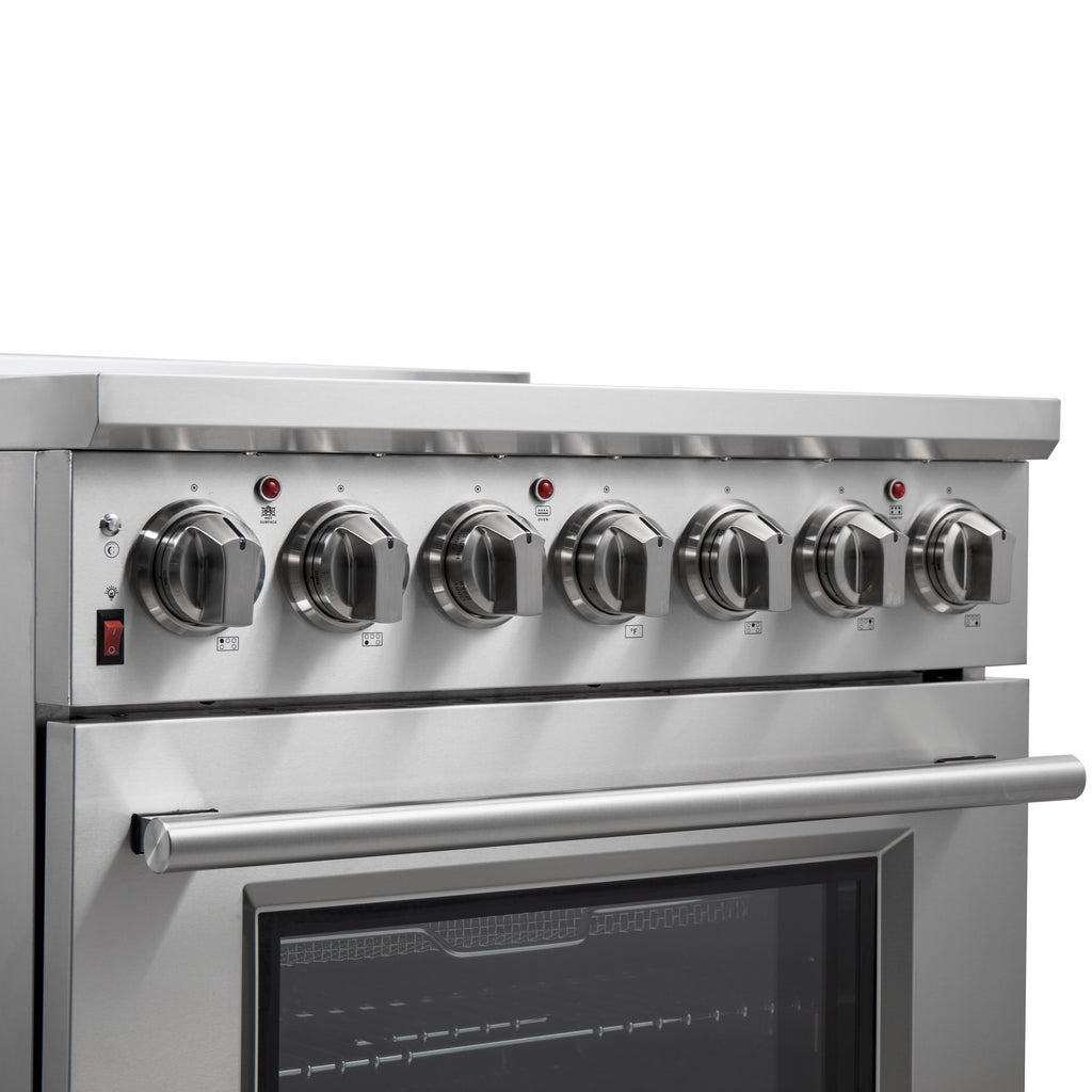Forno Massimo 30" Freestanding Electric Range Stainless Steel, 5 Elements 9,500W