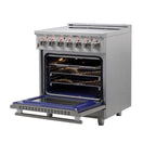 Forno Massimo 30" Freestanding Electric Range Stainless Steel, 5 Elements 9,500W