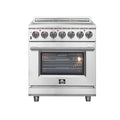 Forno Massimo 30" Freestanding Electric Range Stainless Steel, 5 Elements 9,500W