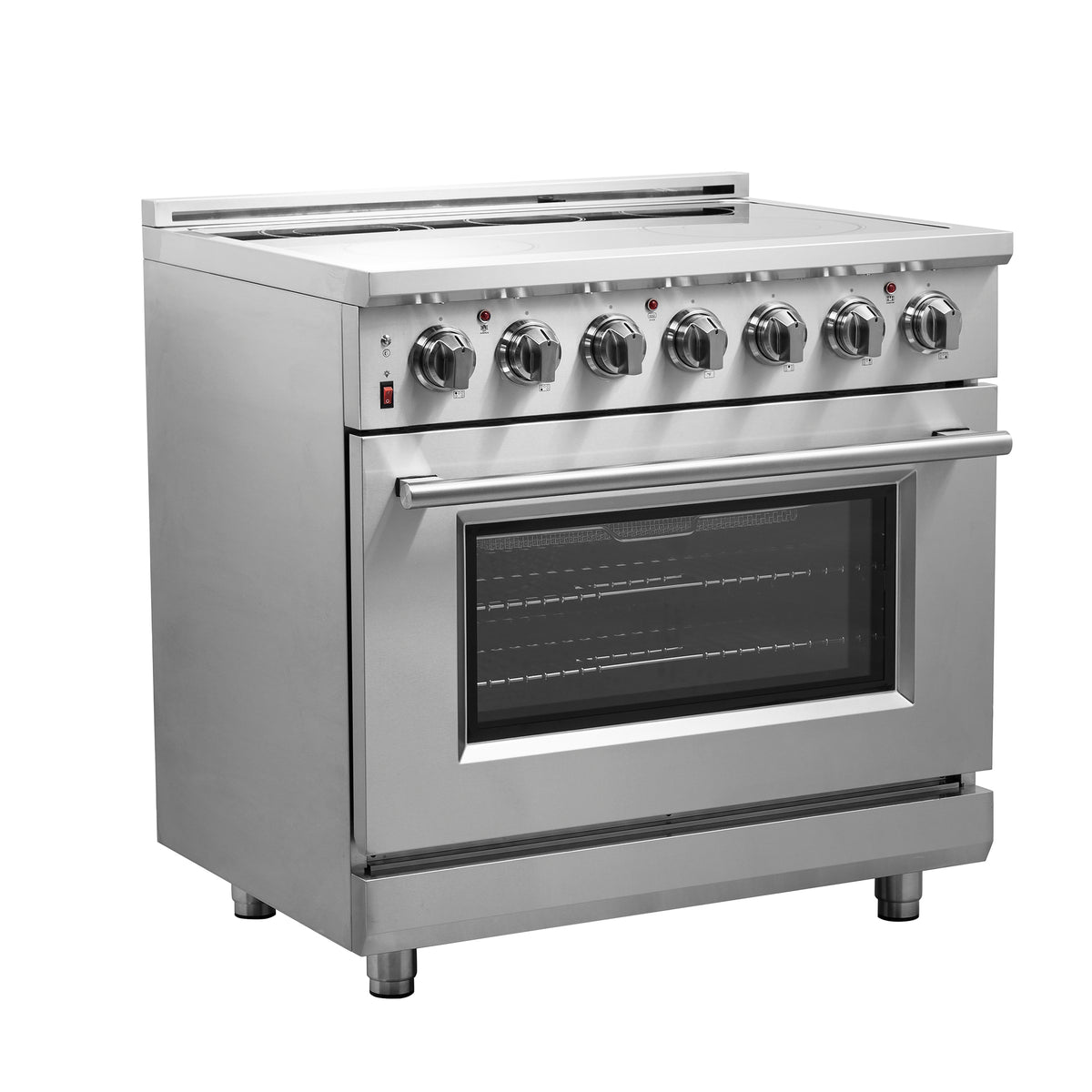 Forno Massimo 36" Freestanding Electric Range Stainless Steel, 5 Elements 9,500W