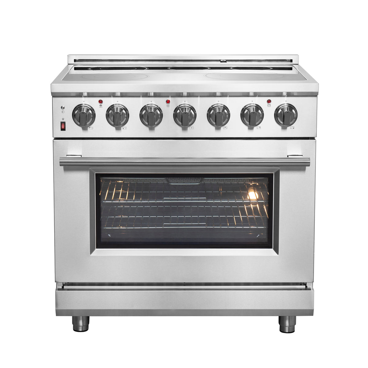 Forno Massimo 36" Freestanding Electric Range Stainless Steel, 5 Elements 9,500W