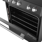 Forno Leonardo Espresso 30" Slide-In Electric Range in Black, 4 Elements, 7,100 Watts