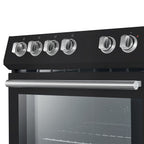 Forno Premium 4-Piece Kitchen Bundle - Leonardo Espresso 30" Black Range, 30" Black Range Hood