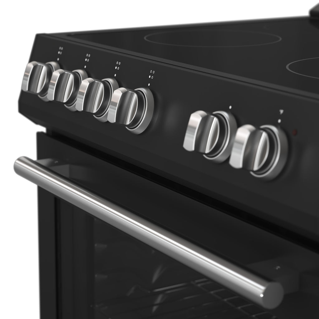Forno Leonardo Espresso 30" Slide-In Electric Range in Black, 4 Elements, 7,100 Watts