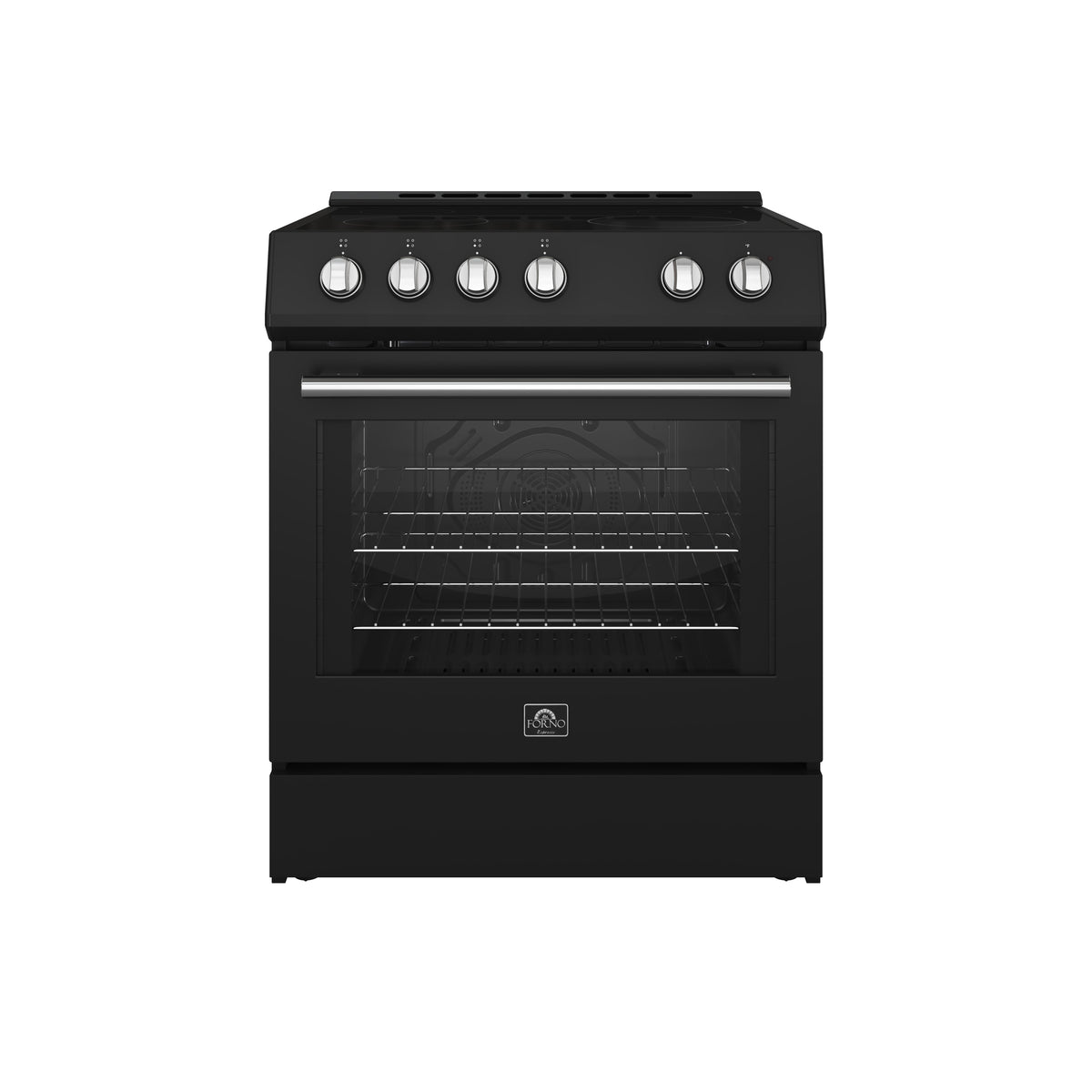 Forno Leonardo Espresso 30" Slide-In Electric Range in Black, 4 Elements, 7,100 Watts