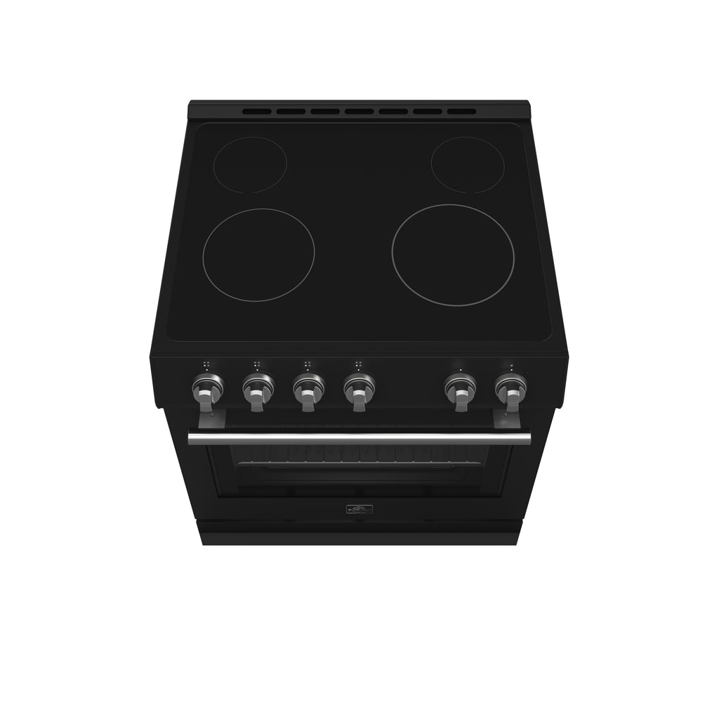 Forno Leonardo Espresso 30" Slide-In Electric Range in Black, 4 Elements, 7,100 Watts