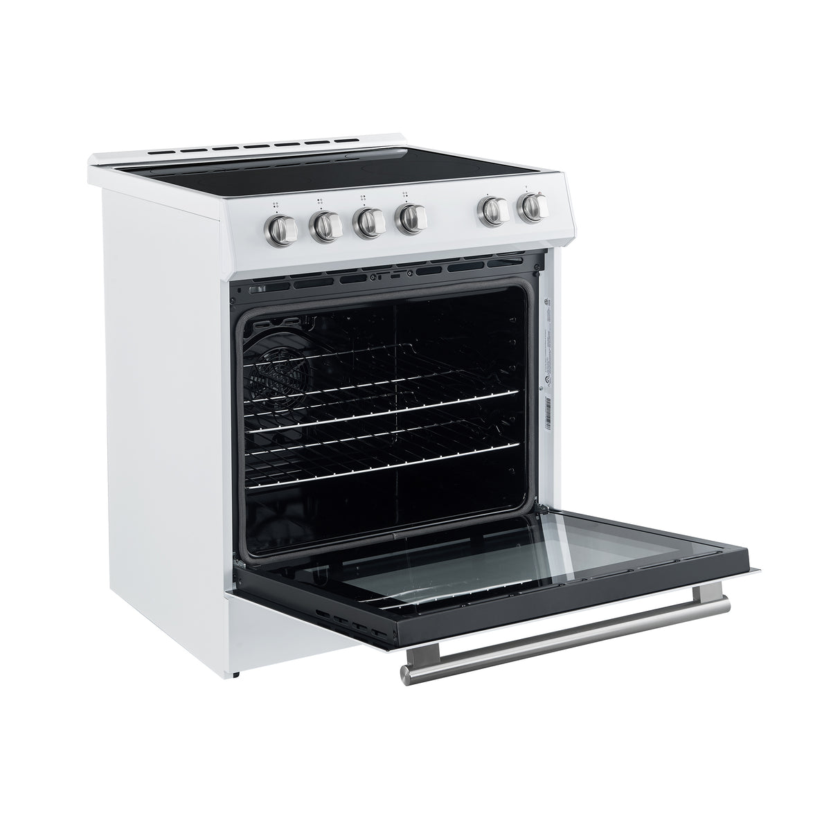 Forno Leonardo Espresso 30" Slide-In Electric Range in White, 4 Elements, 7,100 Watts