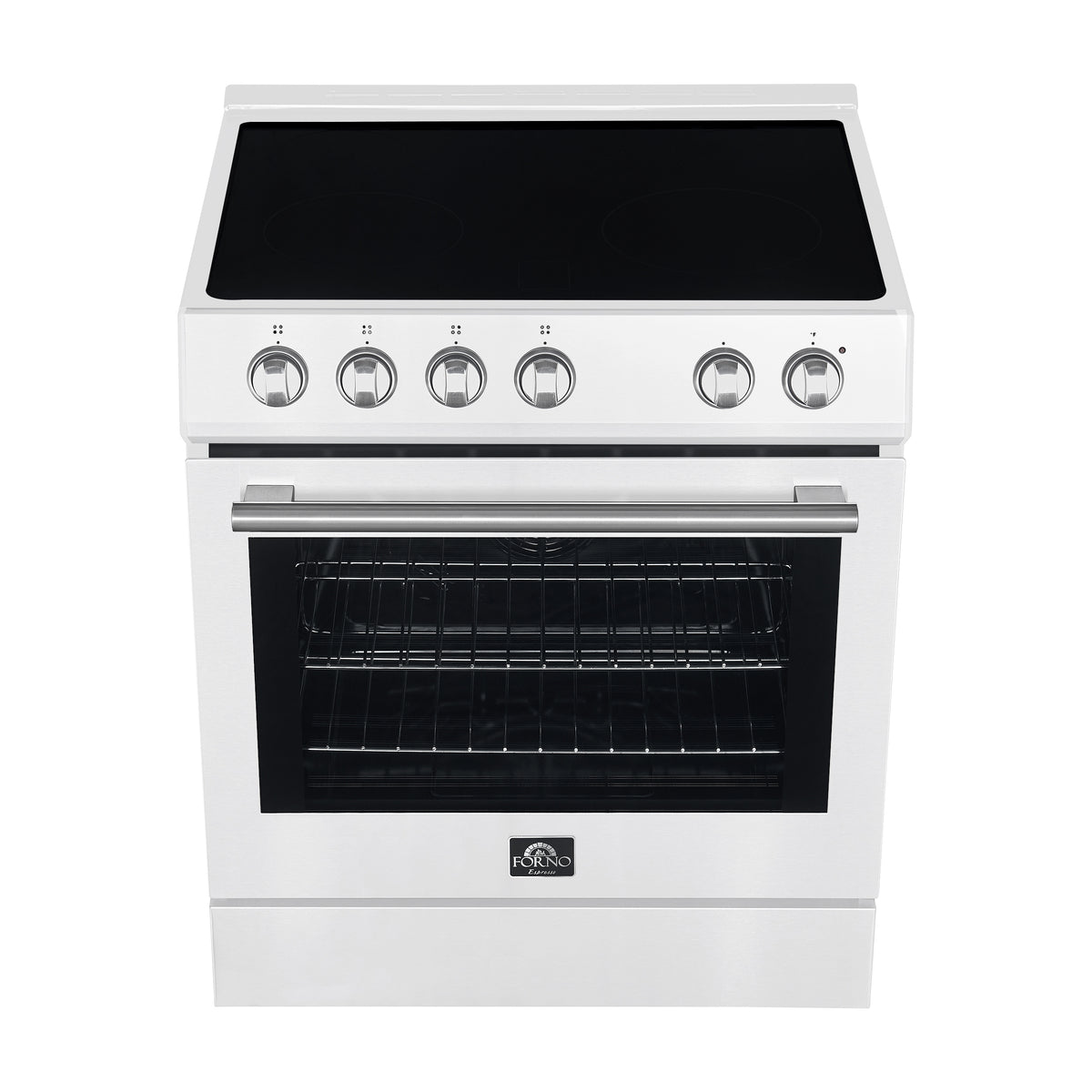Forno Leonardo Espresso 30" Slide-In Electric Range in White, 4 Elements, 7,100 Watts