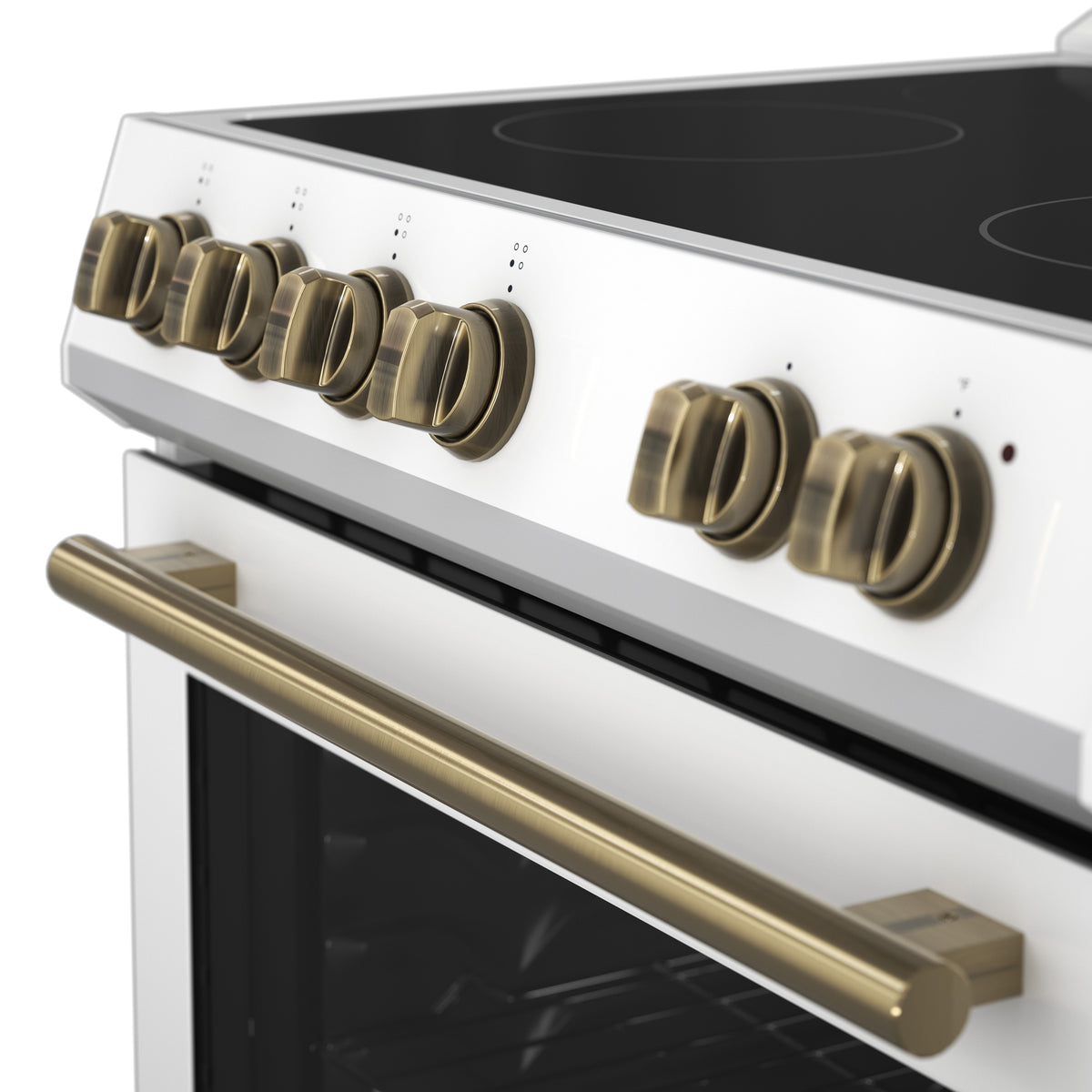 Forno Leonardo Espresso 30" Slide-In Electric Range in White, 4 Elements, 7,100 Watts