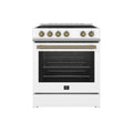 Forno Leonardo Espresso 30" Slide-In Electric Range in White, 4 Elements, 7,100 Watts