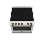 Forno Leonardo Espresso 30" Slide-In Electric Range in White, 4 Elements, 7,100 Watts