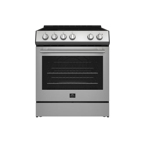 Forno Leonardo Espresso 30" Slide-In Electric Range in Stainless-steel, 4 Elements, 7,100 Watts