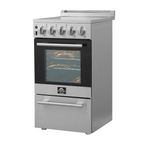 Forno Pallermo 20" Freestanding Electric Range in Stainless Steel, 4 Elements 6,000W Cooktop