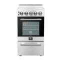 Forno Pallermo 20" Freestanding Electric Range in Stainless Steel, 4 Elements 6,000W Cooktop
