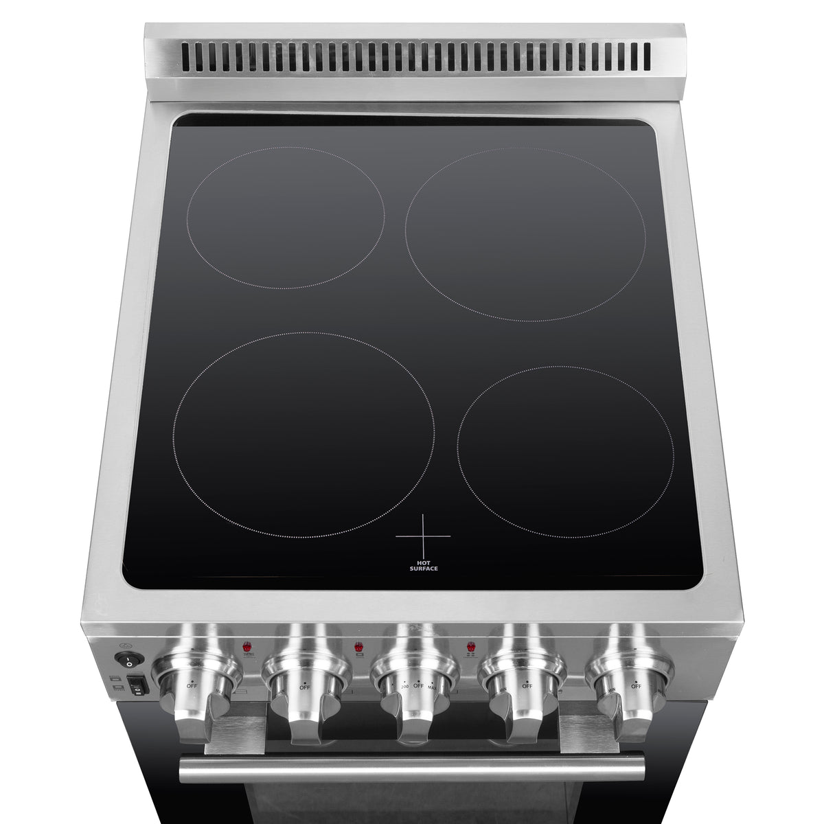 Forno Pallermo 20" Freestanding Electric Range in Stainless Steel, 4 Elements 6,000W Cooktop
