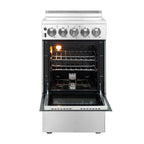 Forno Pallermo 20" Freestanding Electric Range in Stainless Steel, 4 Elements 6,000W Cooktop