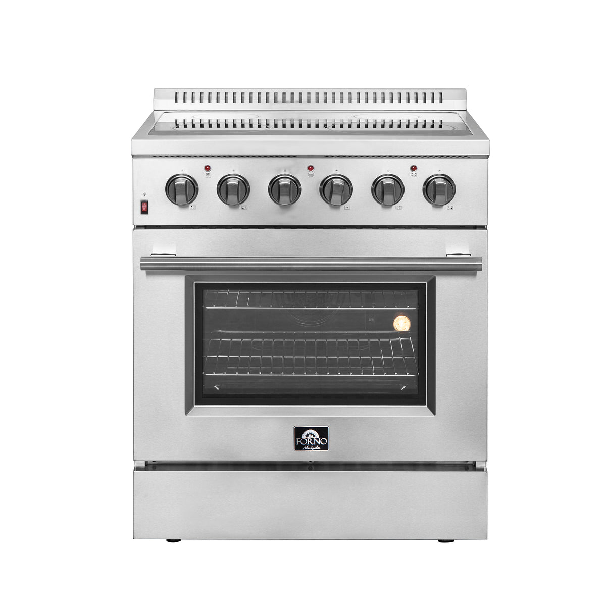 Forno Galiano 30" Freestanding Electric Range Stainless Steel, 4 Elements 6,500W