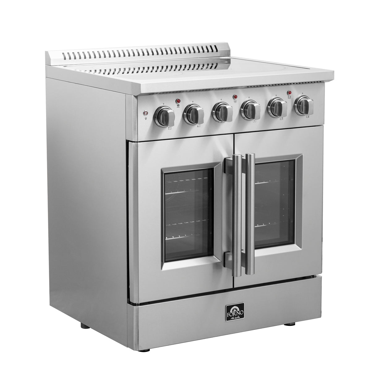 Forno Galiano 30" French Door Electric Range Stainless Steel, 4 Elements 6,500W