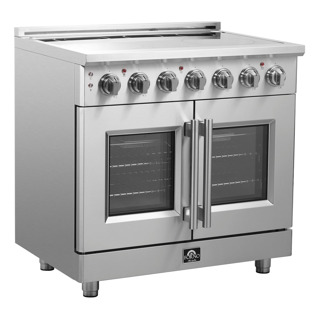 Forno Massimo 36" French Door Electric Range Stainless Steel, 5 Elements 9,500W