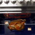 Forno Capriasca 48" Dual Fuel Range All Stainless Steel with 8 Brass Burners, 160,000 BTU