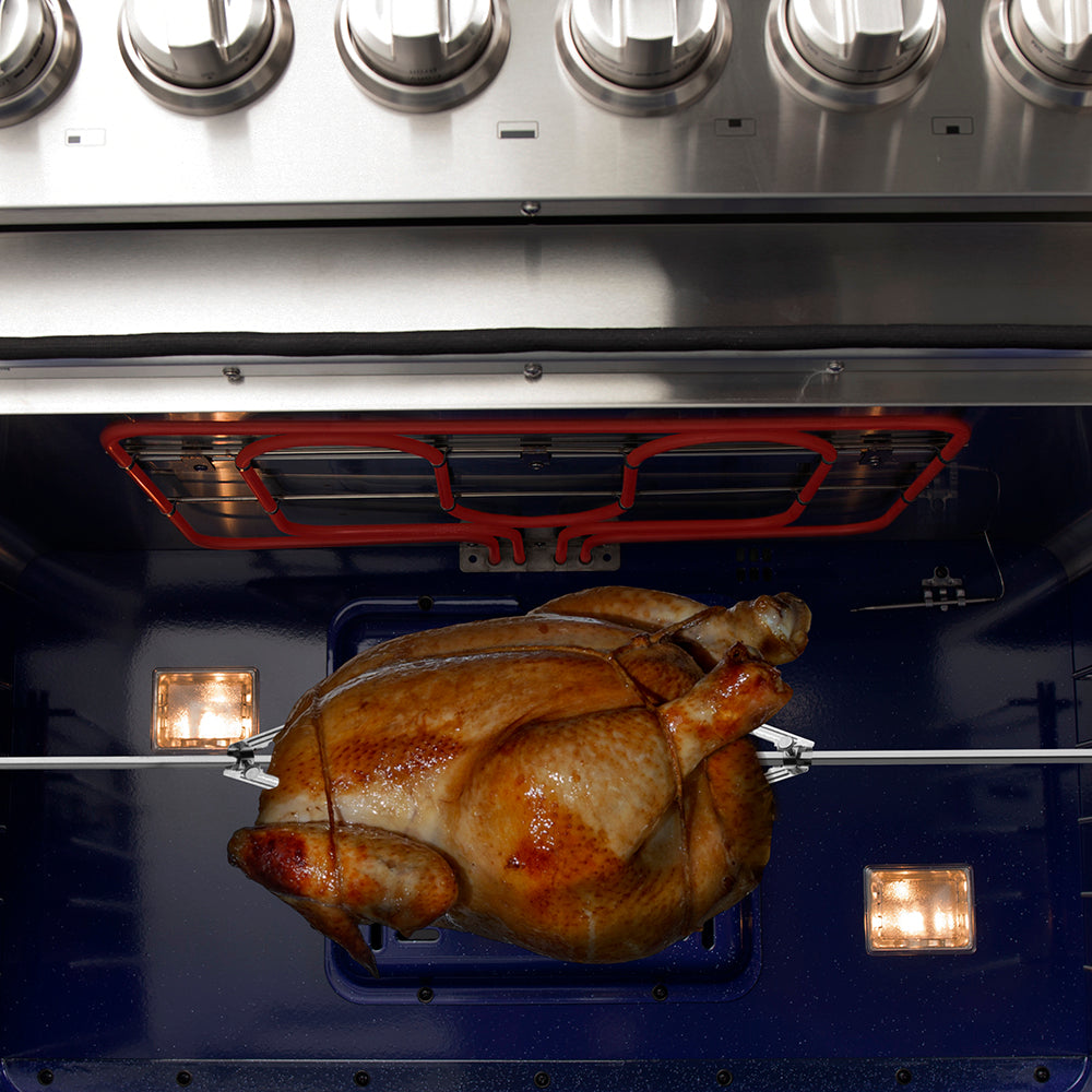 Forno Capriasca 48" Dual Fuel Range All Stainless Steel with 8 Brass Burners, 160,000 BTU