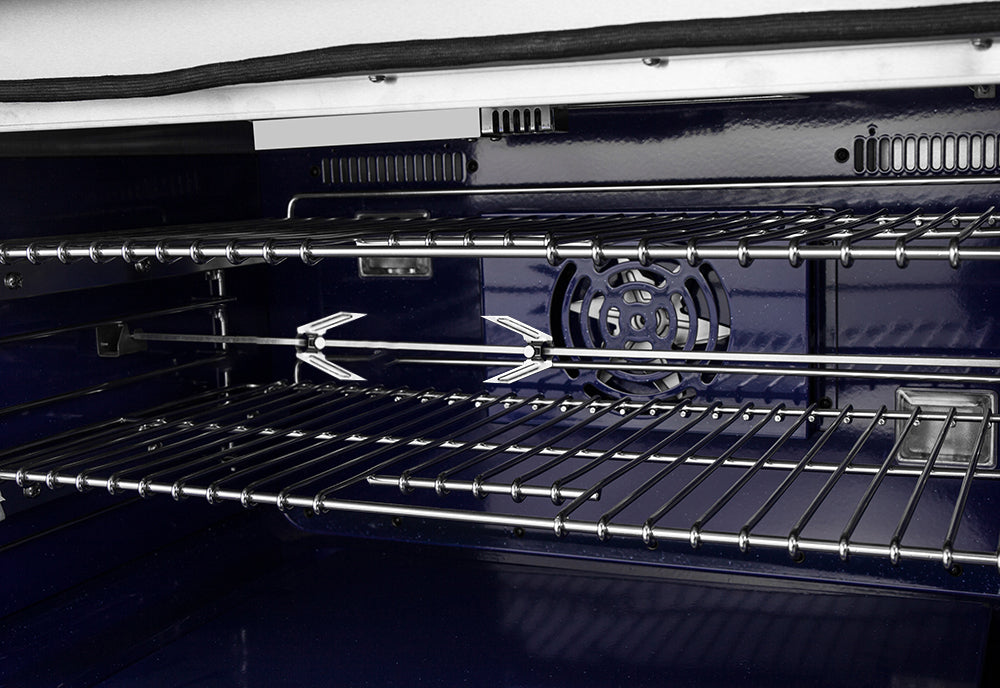 Forno Capriasca 48" Dual Fuel Range All Stainless Steel with 8 Brass Burners, 160,000 BTU