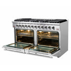 Forno Galiano 60" Freestanding Gas Range, 10 Burners, Double Ovens, Griddle, Energy Efficient