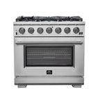 Forno Premium 2-Piece Kitchen Bundle -Capriasca 36" Stainless Steel Range