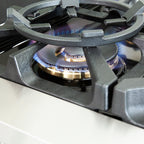 Forno Capriasca 36" Freestanding Gas Range All Stainless Steel, 6 Brass Burners 120,000 BTU, Wok Support