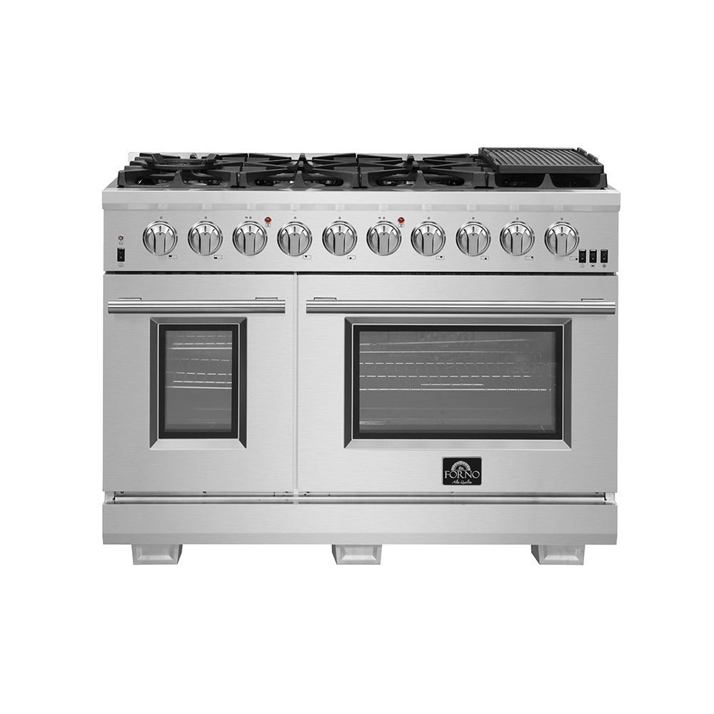 Forno Premium 2-Piece Kitchen Bundle - Capriasca 48" Stainless Steel Range