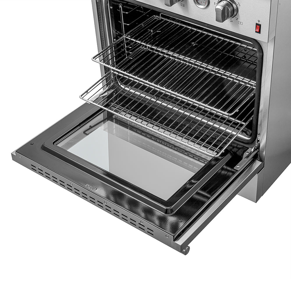 Forno Giovanni 30" Freestanding Gas Range All Stainless Steel, 5 Sealed Burners 67,000 BTU