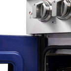 Forno Capriasca 30" French Door Dual Fuel Range All Stainless Steel with 5 Brass Burners 100,000 BTU