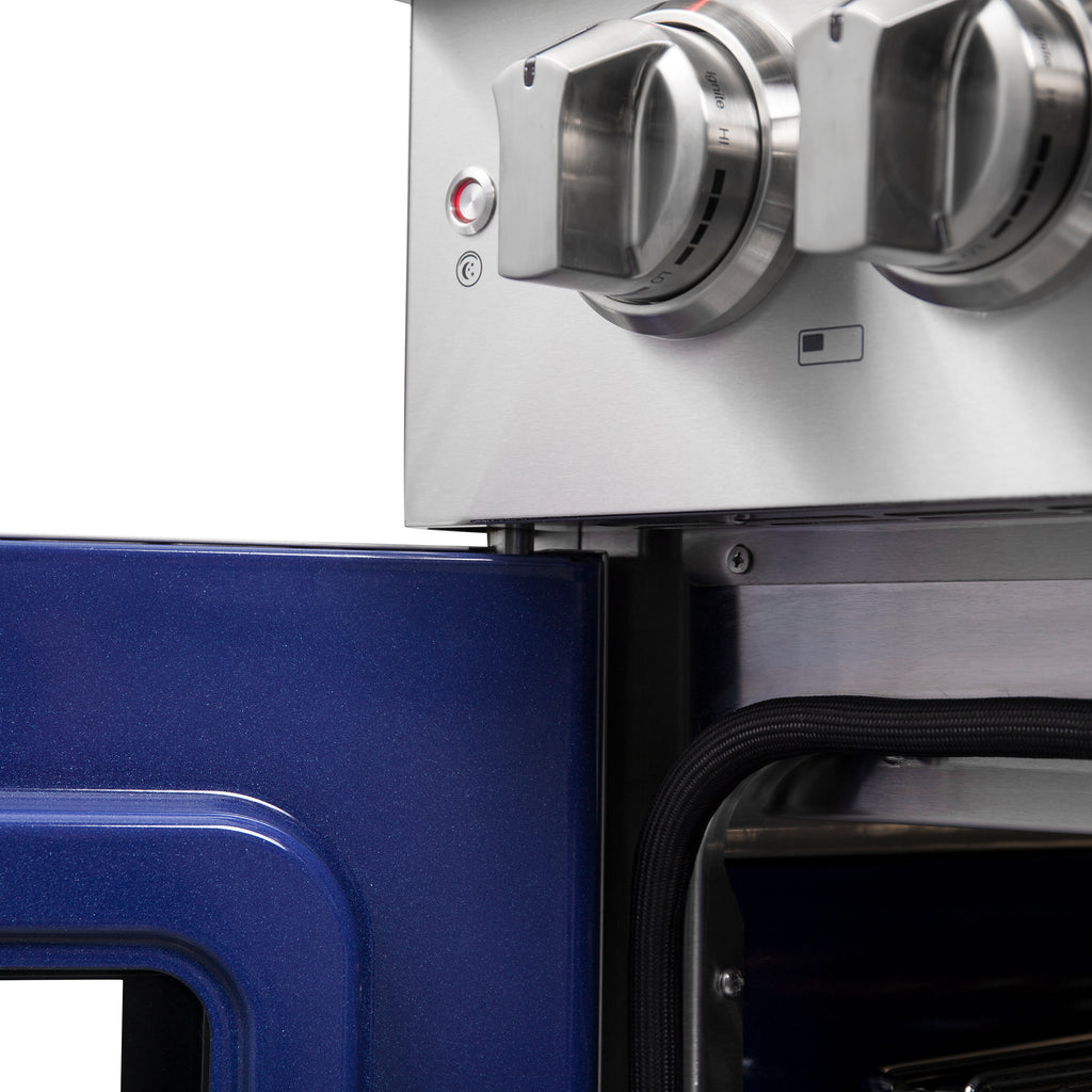 Forno Capriasca 36" French Door Dual Fuel Range All Stainless Steel with 6 Brass Burners 120,000 BTU