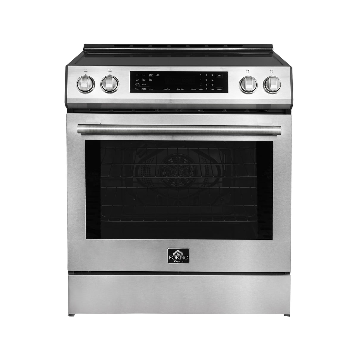 Forno Espresso Donatello 30" Slide-In Induction Range in Stainless Steel, 4 Elements, 8,100