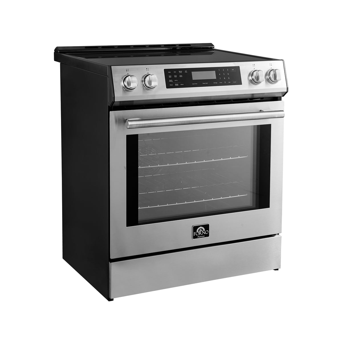 Forno Espresso Donatello 30" Slide-In Induction Range in Stainless Steel, 4 Elements, 8,100