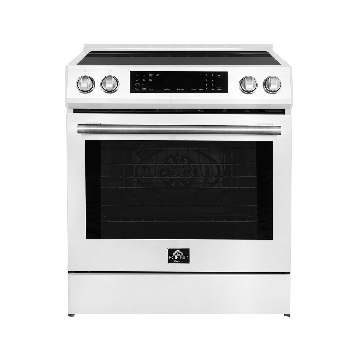 Forno Espresso Donatello 30" Slide-In Induction Range in White, 4 Elements, 8,100