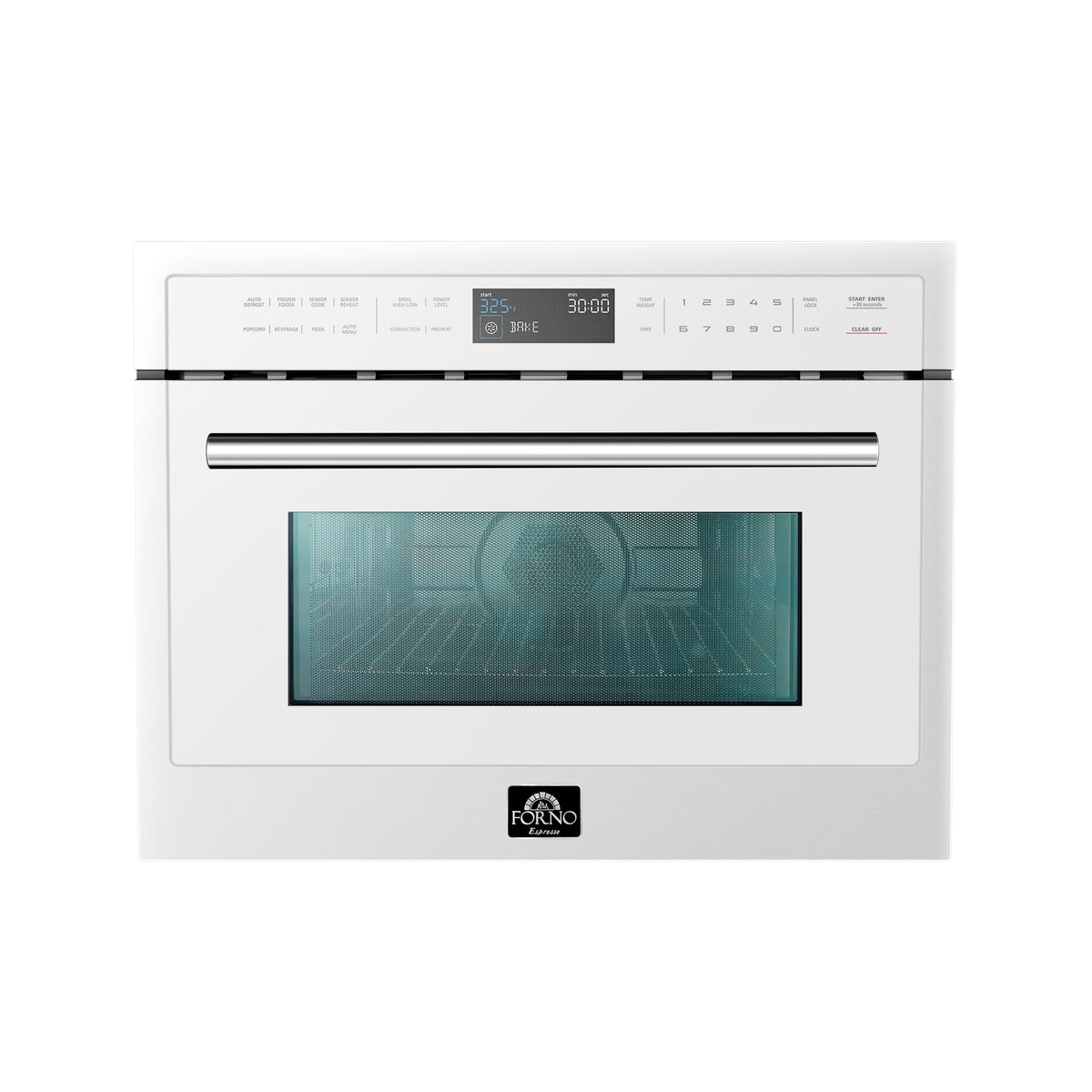 Forno Oliena Espresso White 24" Built-In Microwave Convection Oven, 1.6 cu.ft.