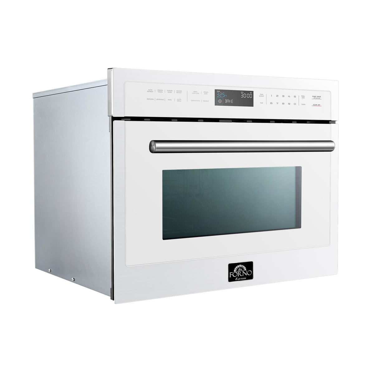 Forno Oliena Espresso White 24" Built-In Microwave Convection Oven, 1.6 cu.ft.