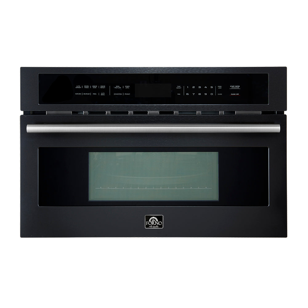 Forno Oliena Espresso Black 30" Built-In Microwave Convection Oven, 1.6 cu.ft., 1000W/1750W
